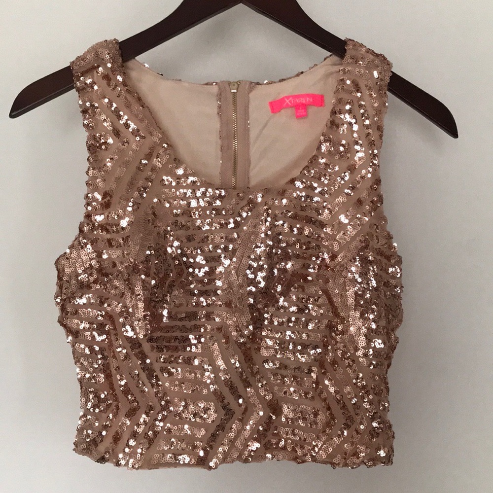 Sequin Crop Top